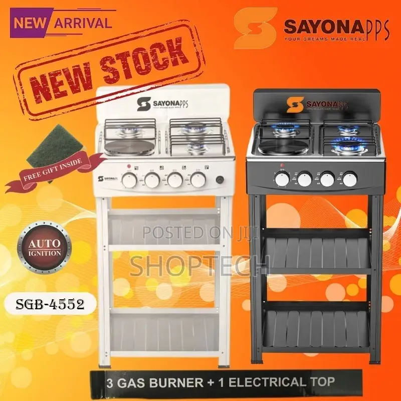 Sayona 3+1standing Cooker With Shelves