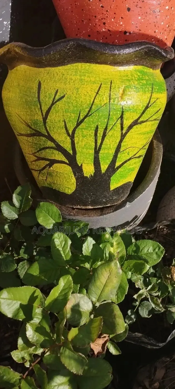Classy Clay Pots With a Unique Decor,Flower Pot