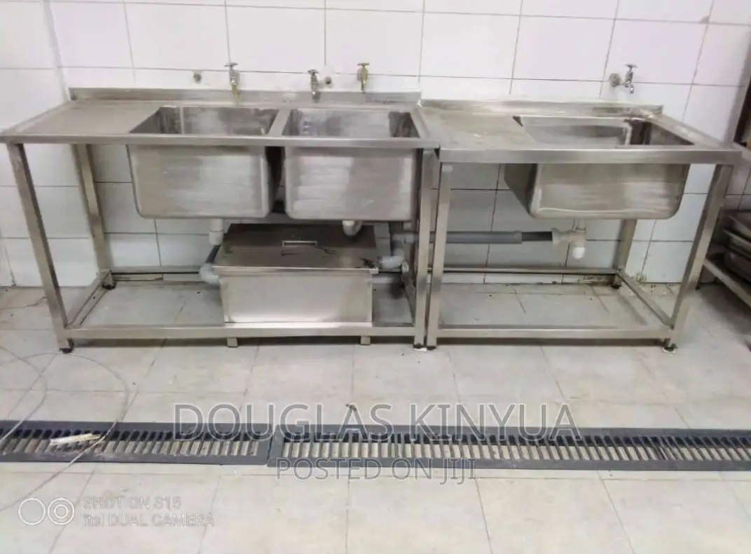 Modern Commercial Sink Double and Single Bowl.