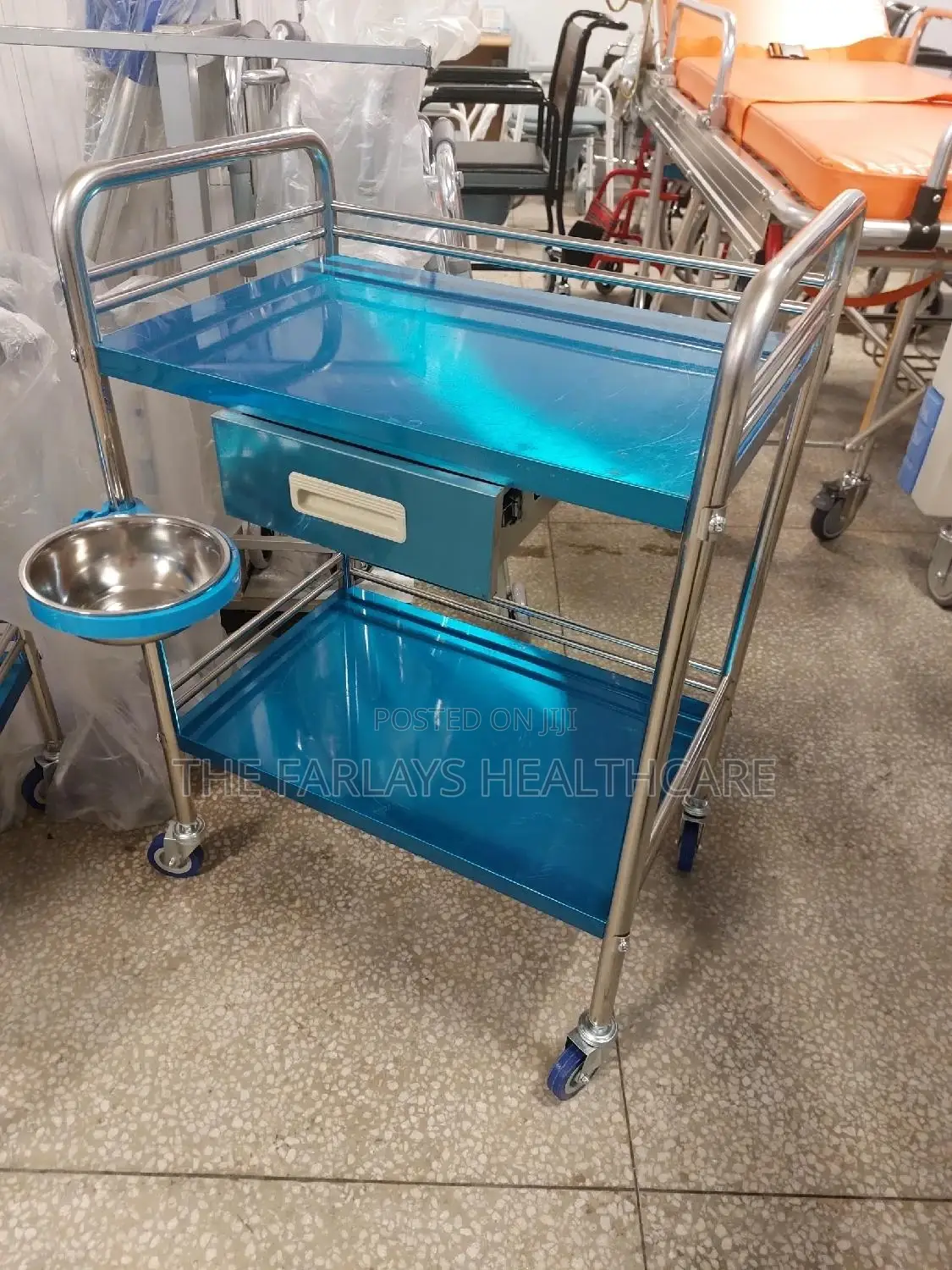 Stainless Steel Dressing Trolley.