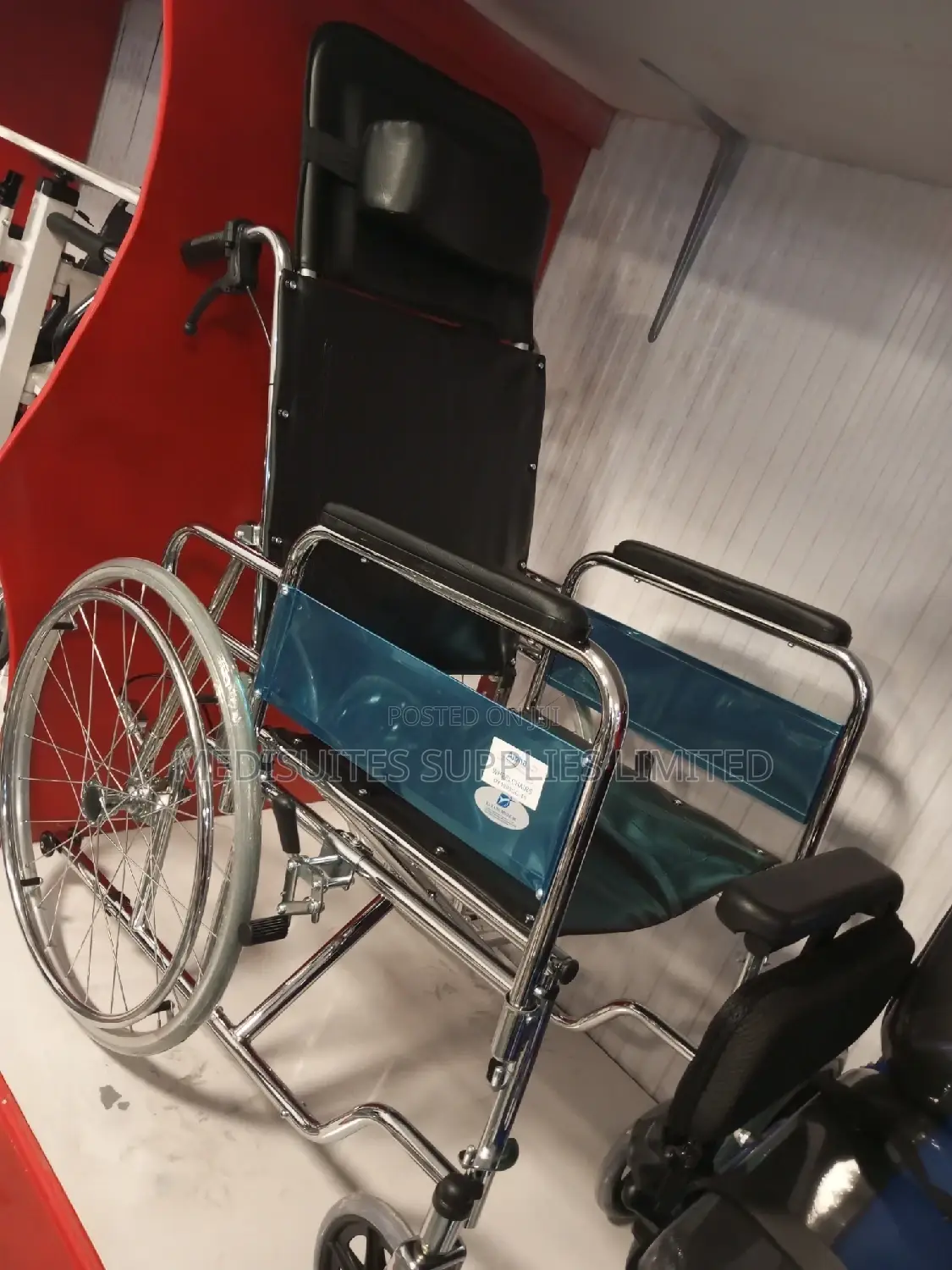Reclining Wheelchair Without Commode."
