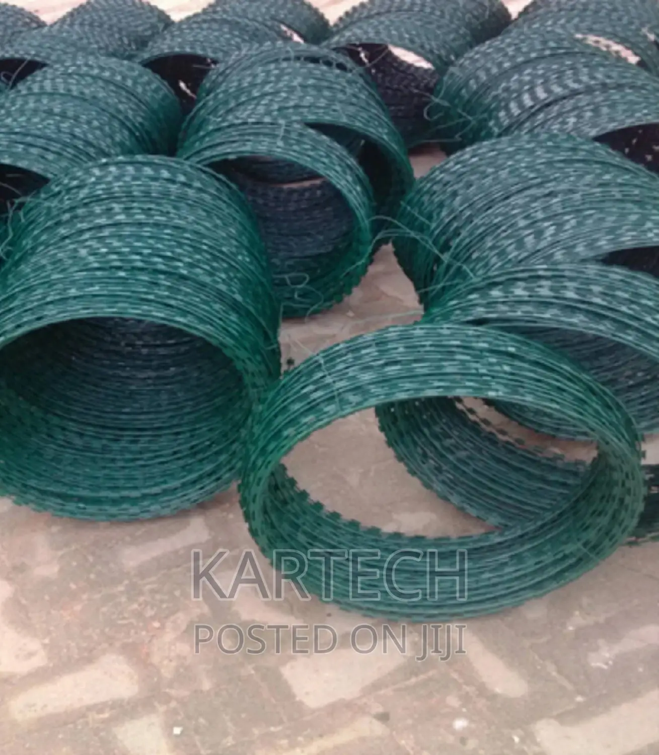 10mm Galvanized Razor Wire Green