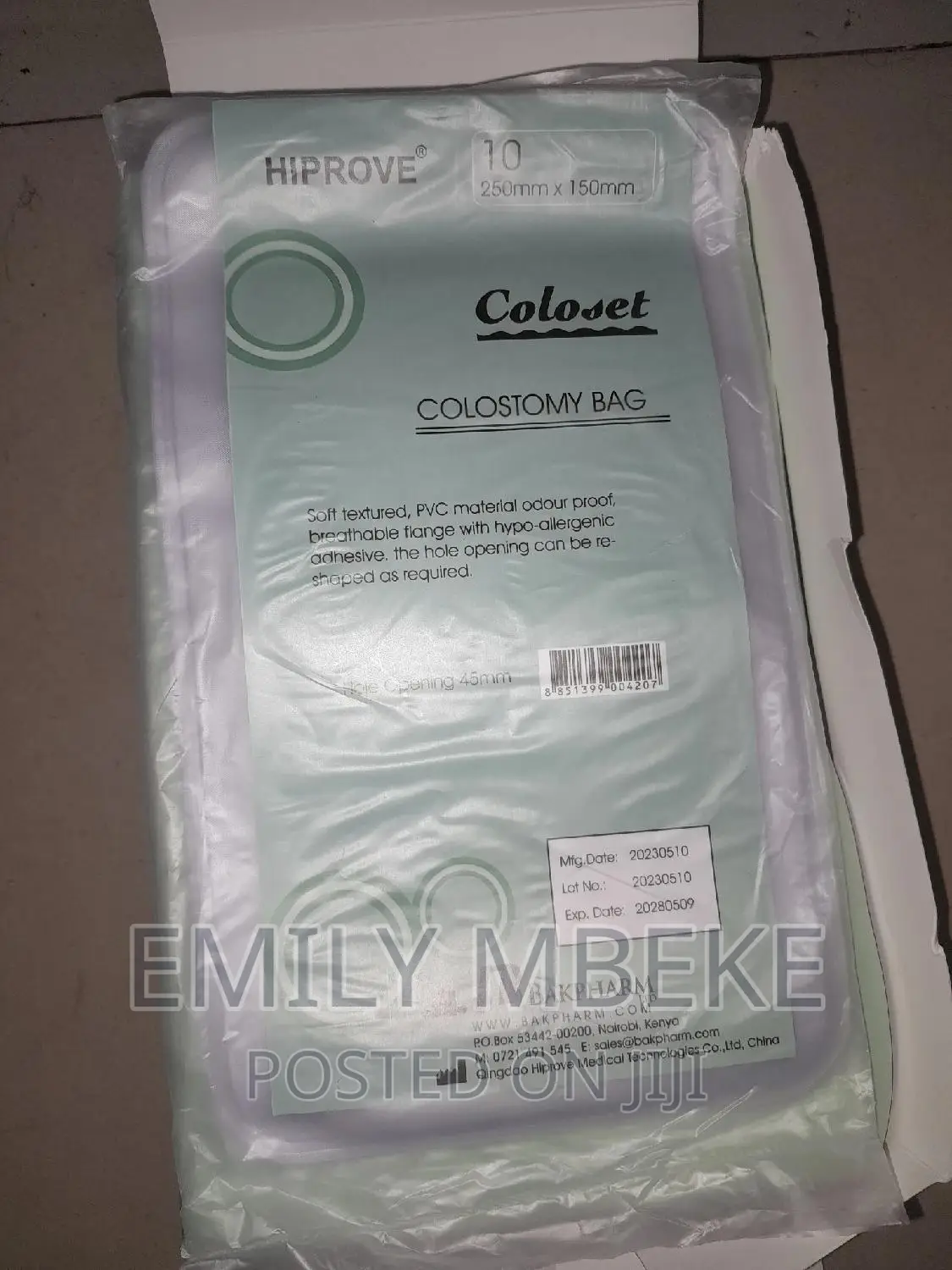 Colostomy Bag PVC Material Odour