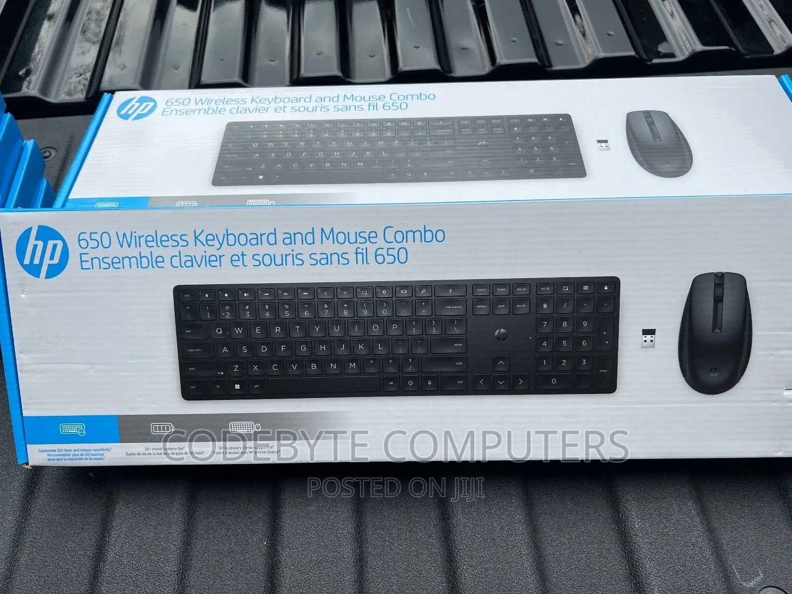 HP 650 Wireless Keyboard and Mouse Combo - Black