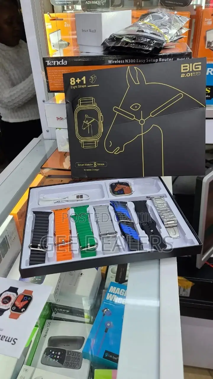 Ultra T9 Smart Watch With 7 Wrist Straps