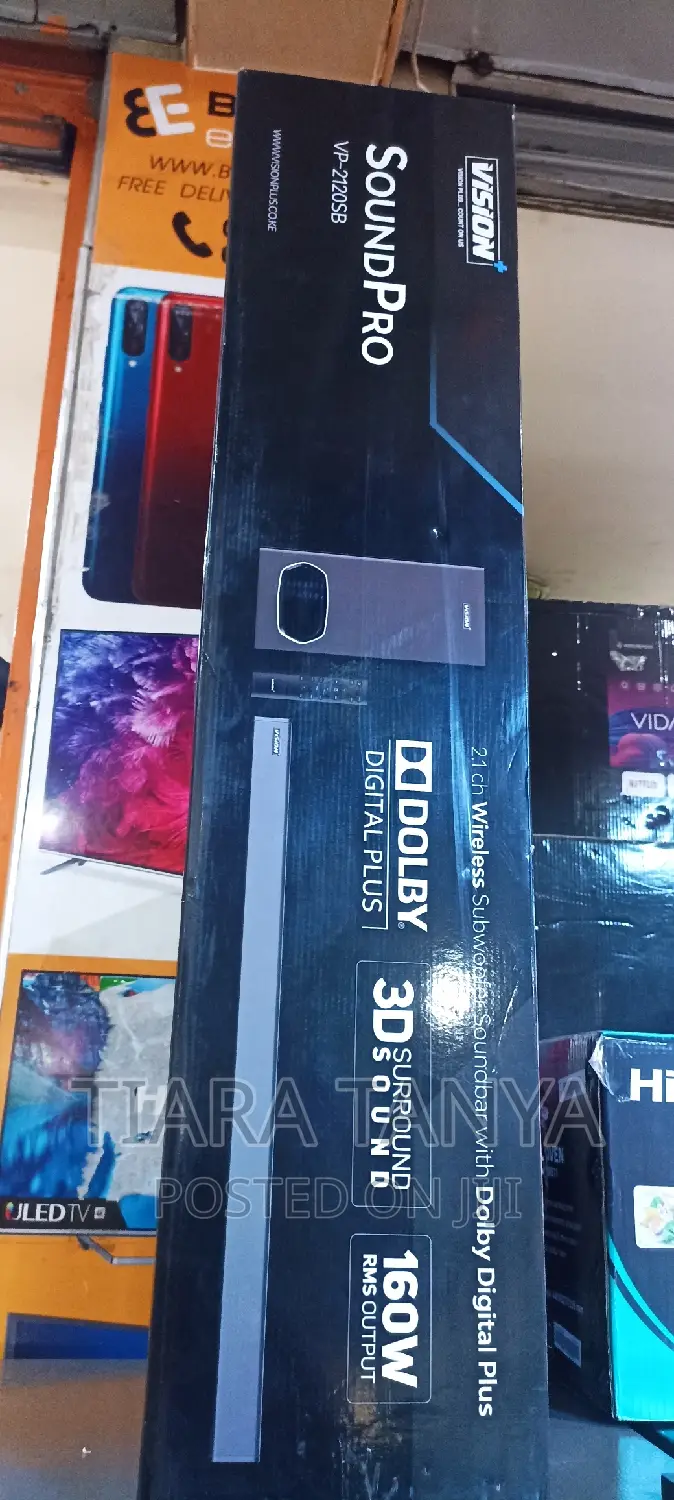 Vision Sound Bar 160W, 2.1CH, Bluetooth, Dolby Audio