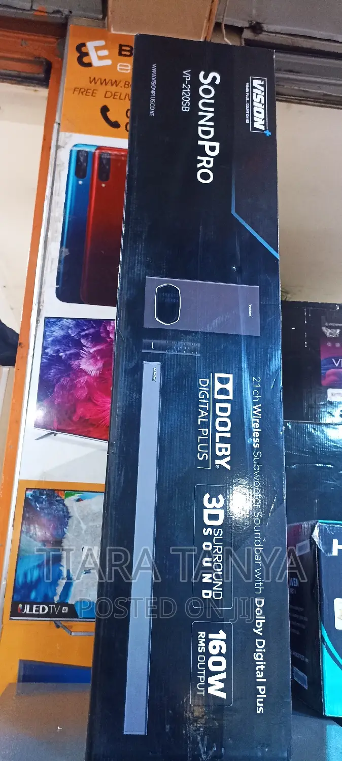 Vision Sound Bar 160W, 2.1CH, Bluetooth, Dolby Audio