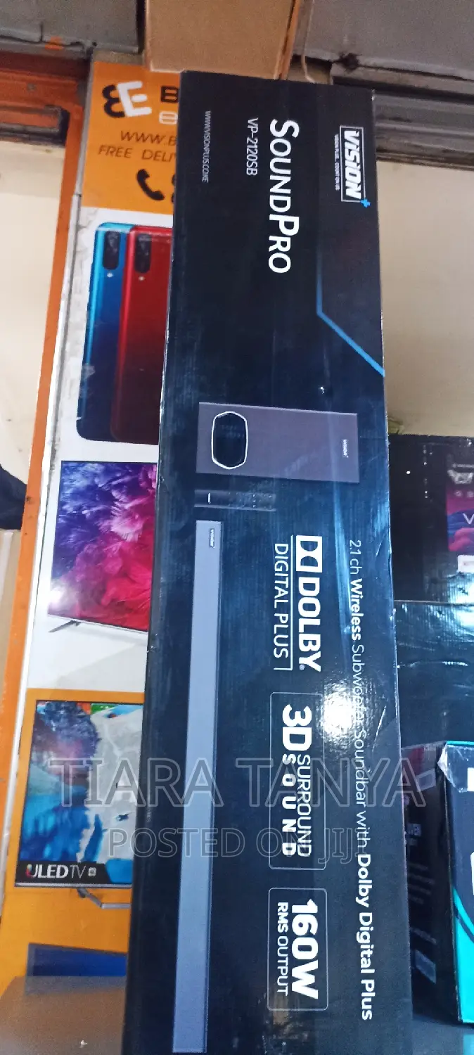Vision Sound Bar 160W, 2.1CH, Bluetooth,