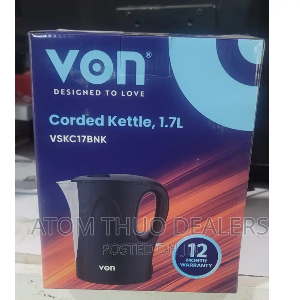 Von VSKC17BNK 1.7 Litres Corded Kettle