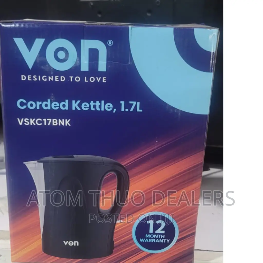 Von VSKC17BNK 1.7 Litres Corded Kettle
