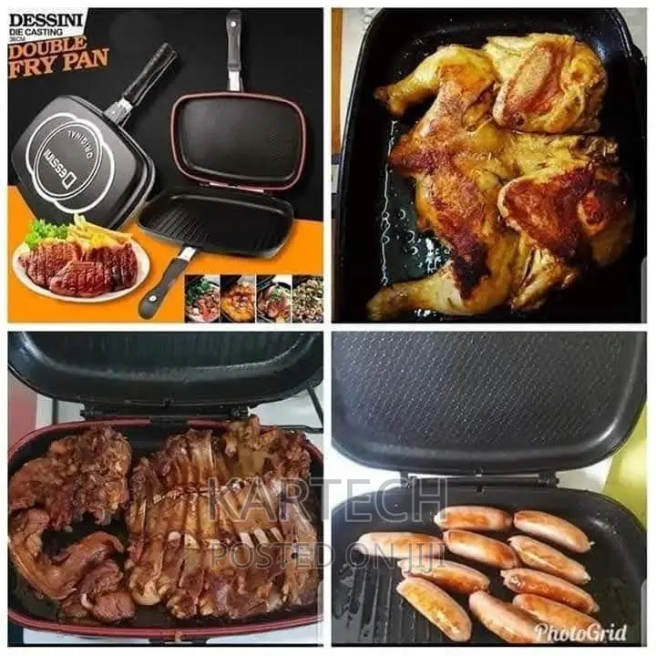 36 Dessini Double Grill Pan Black