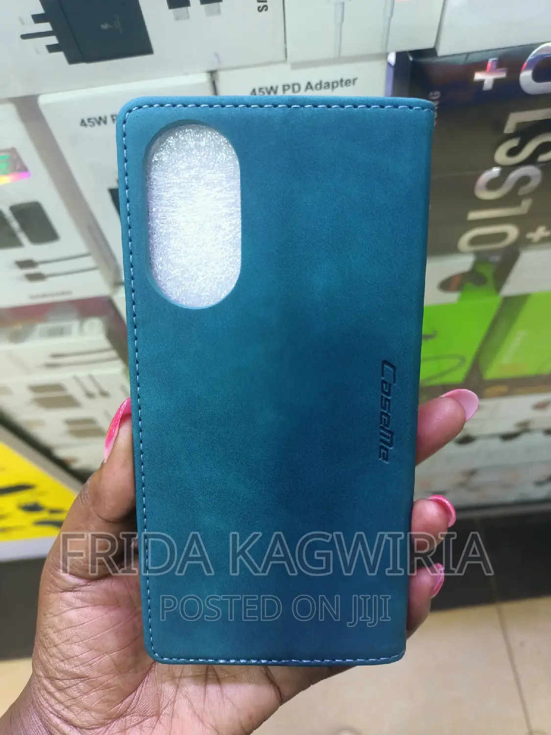 Oppo A78 Caseme Leather Flip Case (Green)