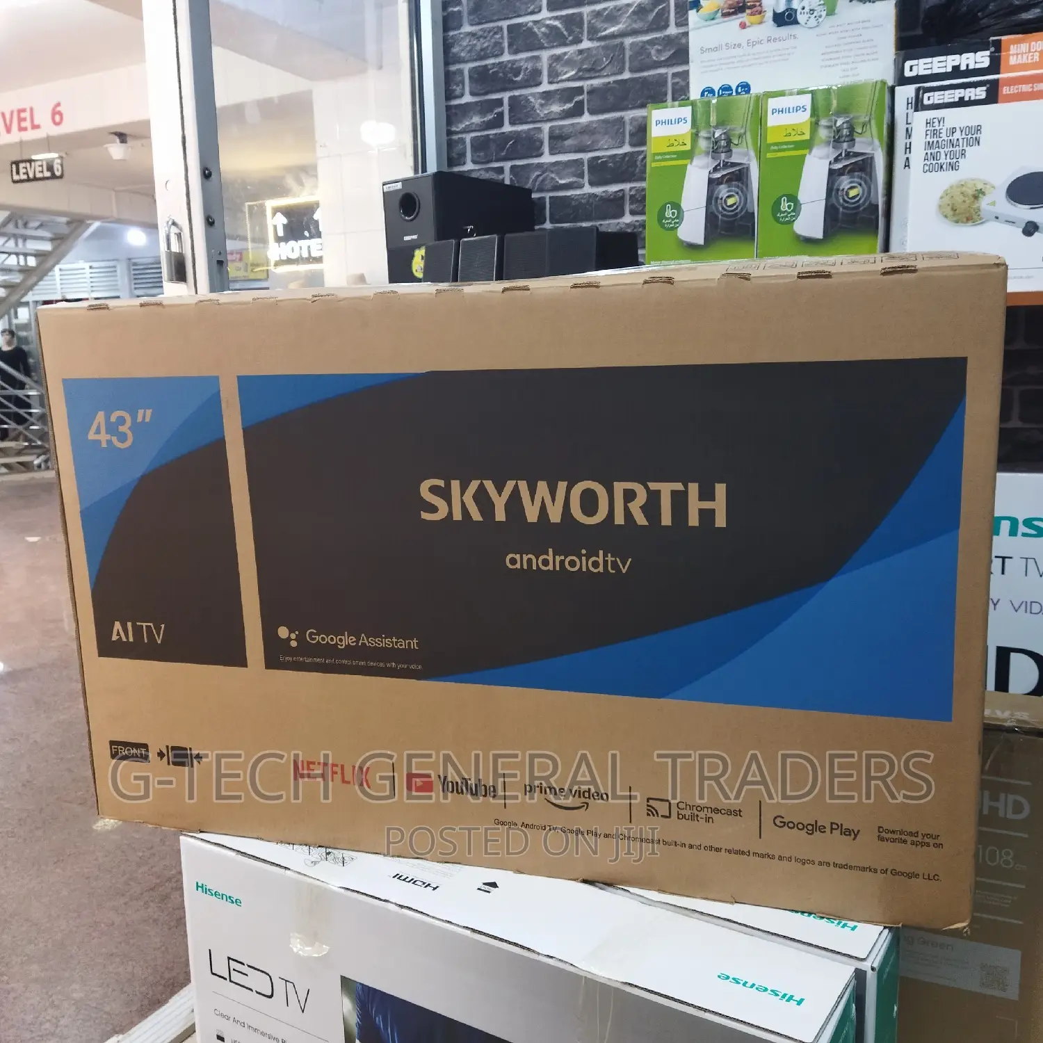 Skyworth 43inch Smart Android, Youtube, Netflix-frameless