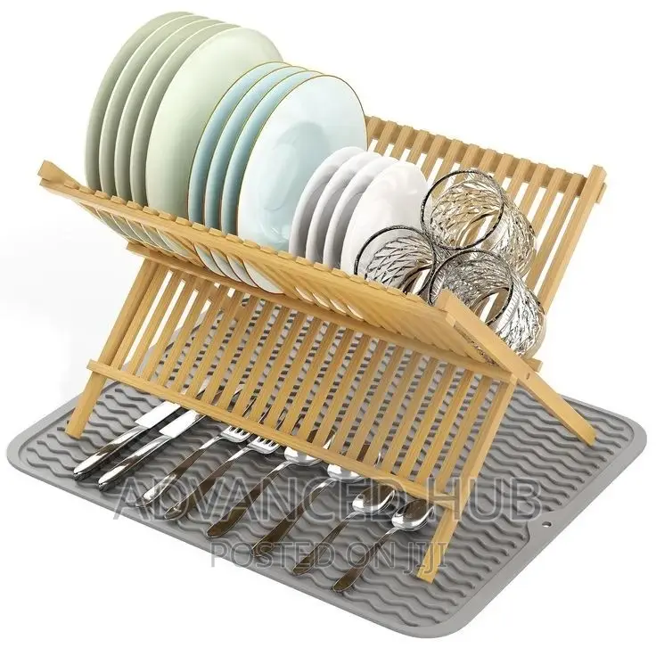 Foldable Bamboo Dishrack