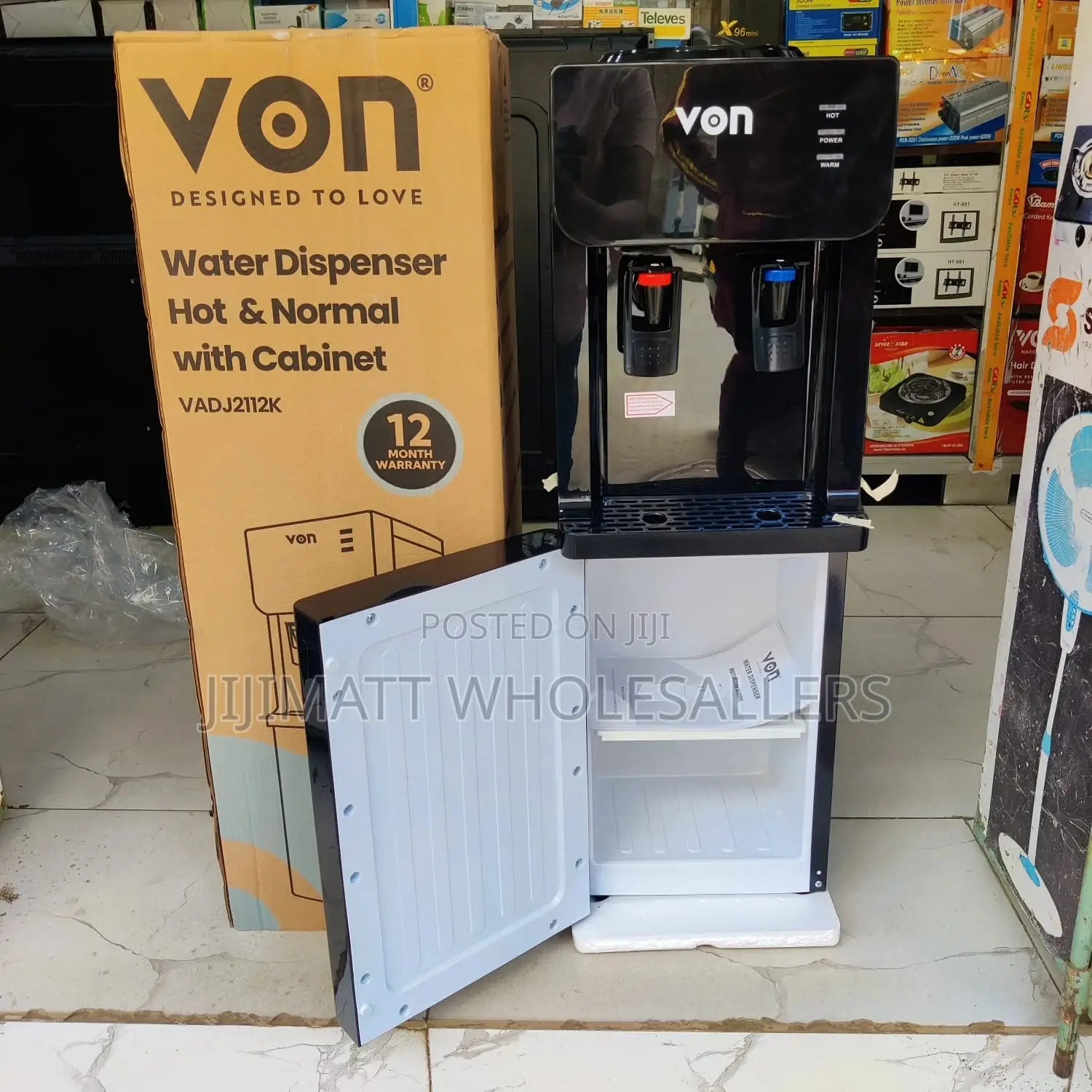 *Von Dispenser Hot And Normal (Black) RESTOCKED