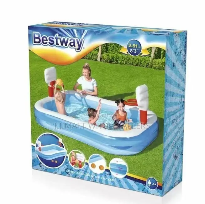 Inflatable Baby Pool With Manual Pump
 Size 2.5x1.68x1.02