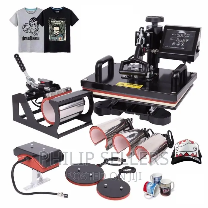 T Shirt Heat Press Machine 8 in 1 12X15 360 Swing Away.