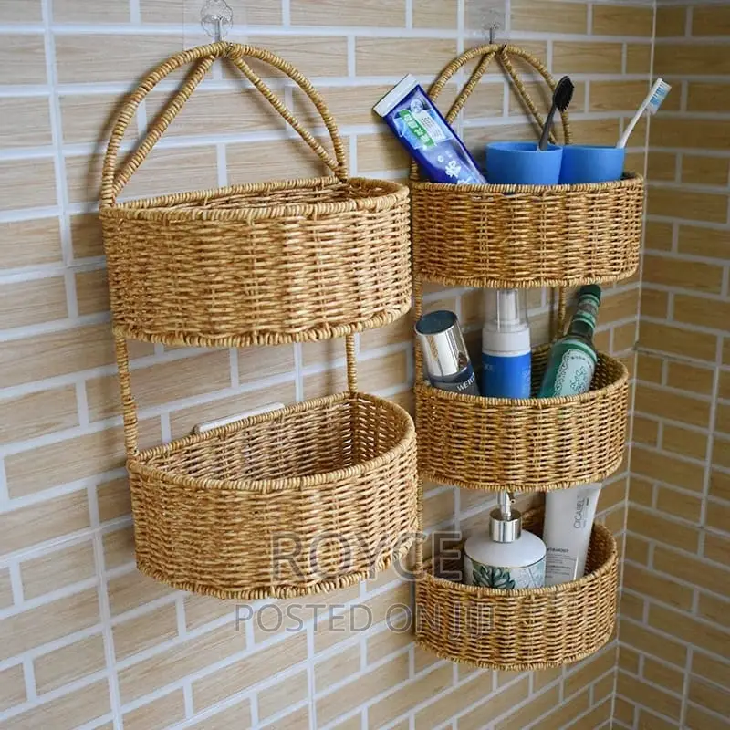 3 Layer Hand Wooven Storage Rattan