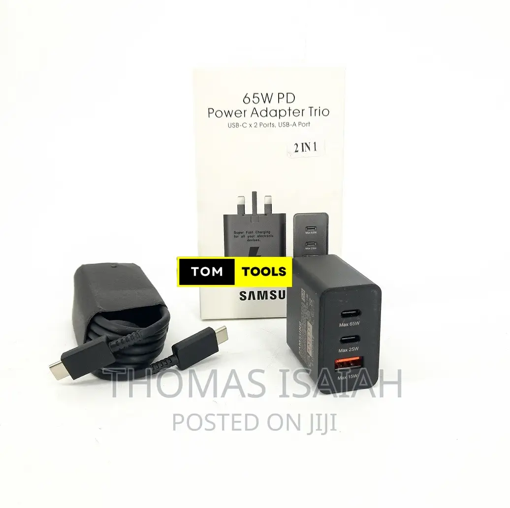 Original Samsung 65W Power Adapter Trio Super Fast Charger W