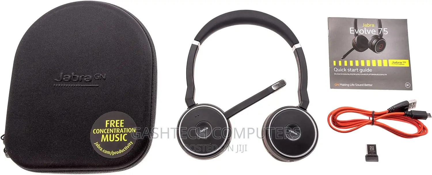Jabra Evolve 75 Stereo Wireless Bluetooth Headset