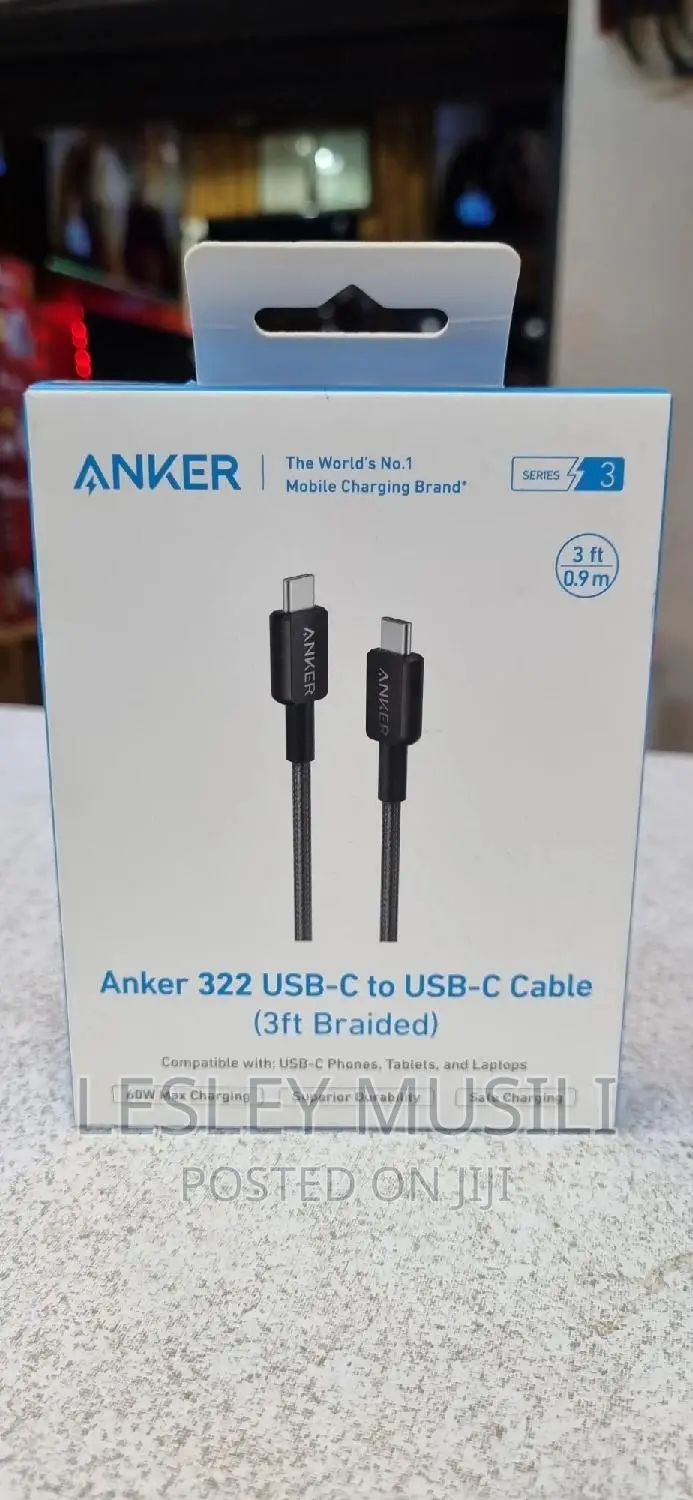 Anker 322 USB-C to Lightning Cable (3ft) Nylon Braided –