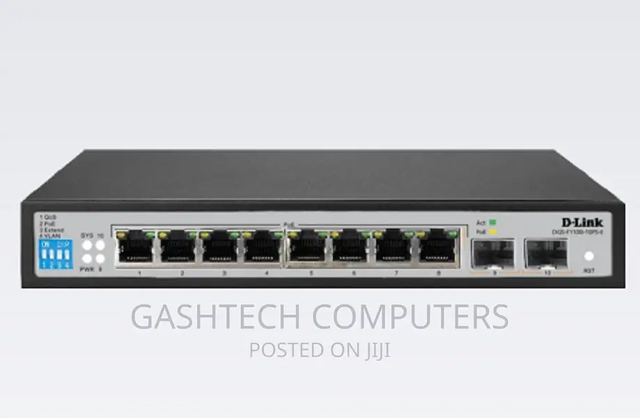 ''d-link 8 Switch+2 SFP Ports-port Poe Gigabit Smart Managed