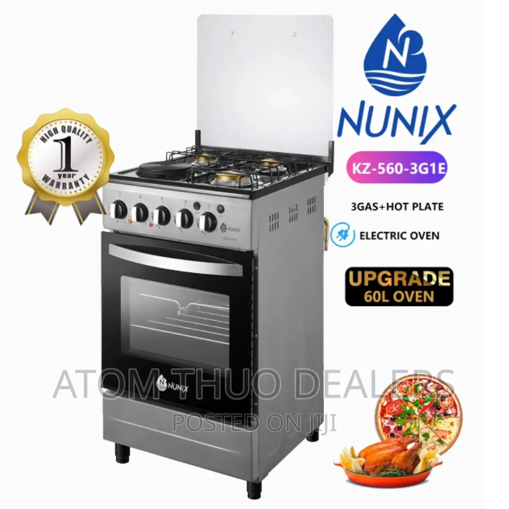 Nunix 3+1 Standing Cooker With Electric Oven 60*60
