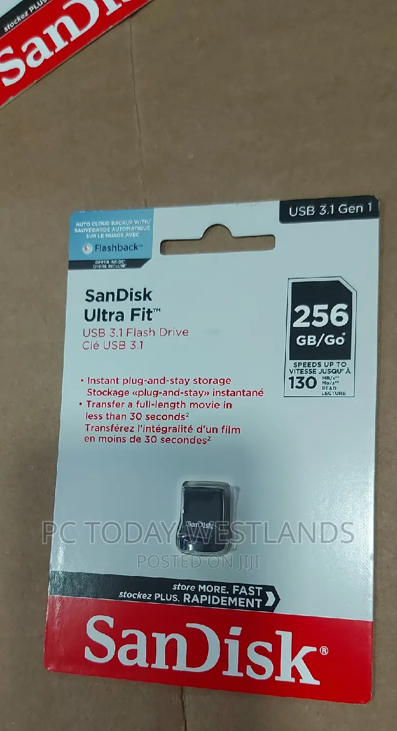 Sandisk 256GB Ultra Fit USB 3.1 Type-a Flash Drive
