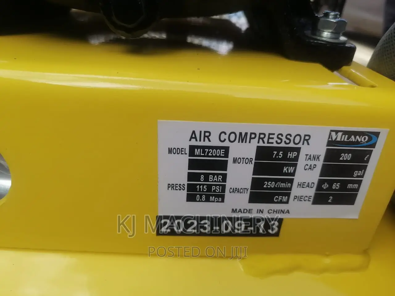 Milano Gasoline Air Compressors -200l Capacity -8bars