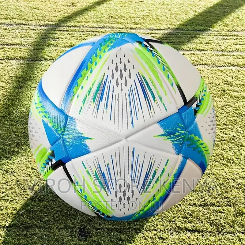 Genuine Leather PL Soccer Ball Size Five Foot Ball/Free Pump