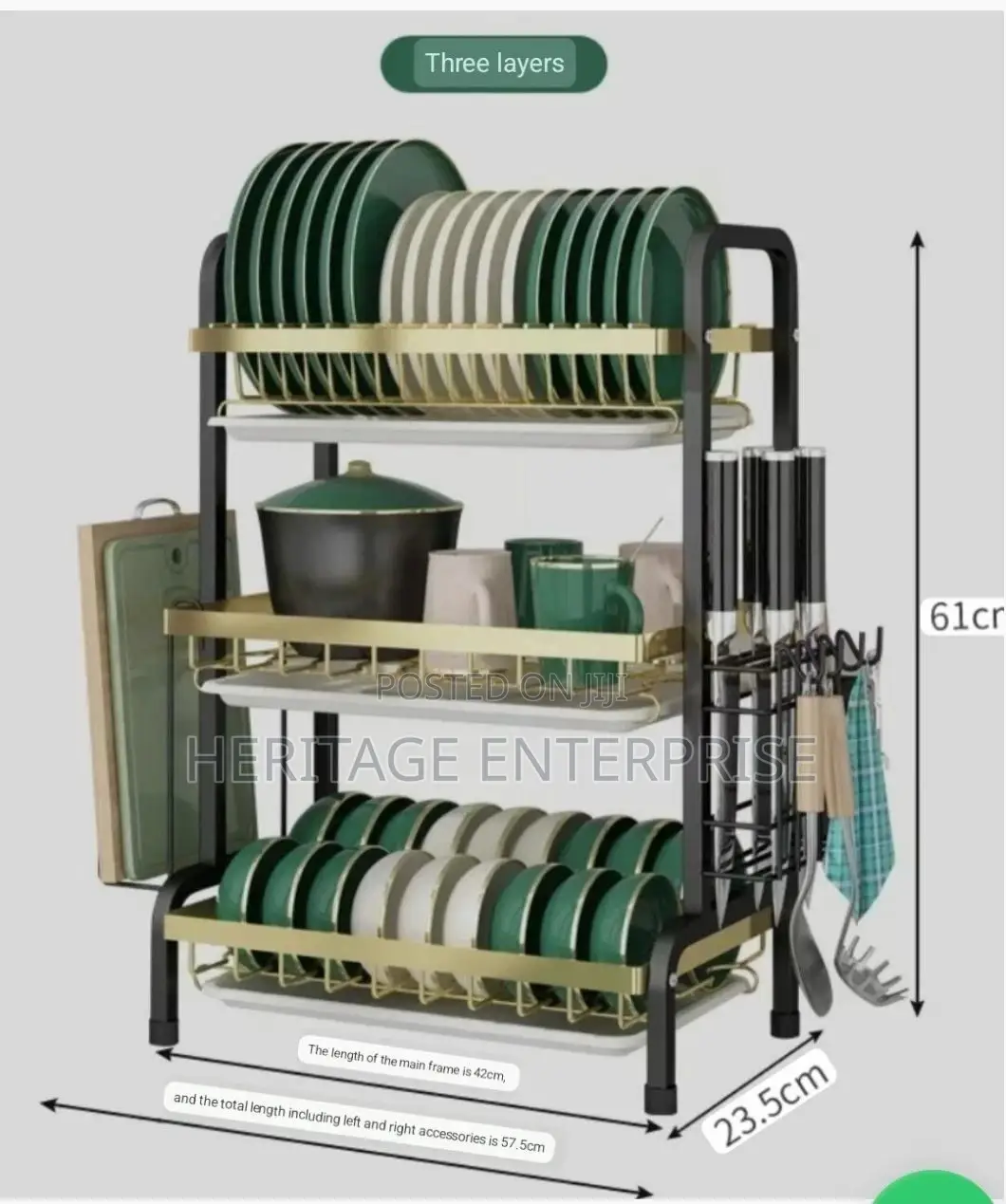 Dish Drainer 3 Tier Dish Drainer With Removable Hook.
