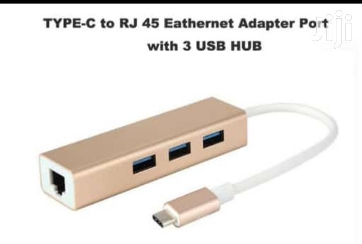 Type C to Ethernet +Hub