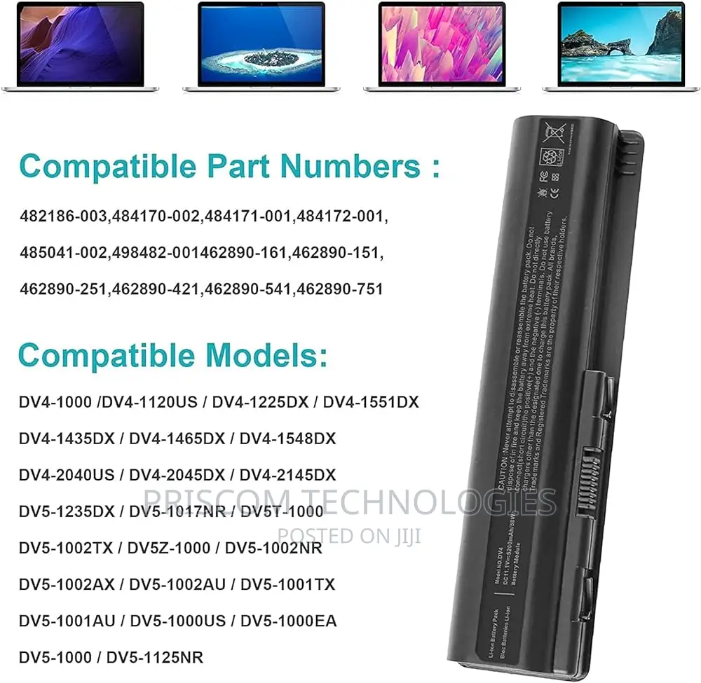 HP Pavilion Dv4 Dv5 Dv6 G50 G60 G70 G71 X16, Cq40 Cq41 Cq60