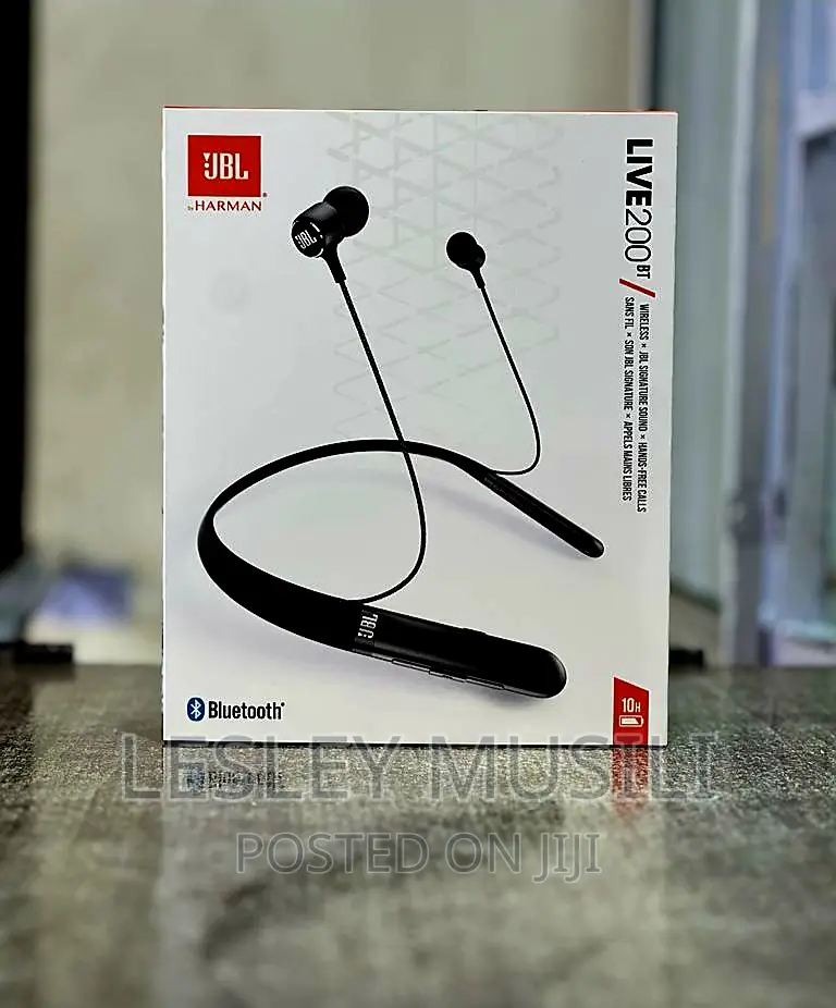 JBL Live 200BT Wireless in-Ear Neckband Headphones (Black)