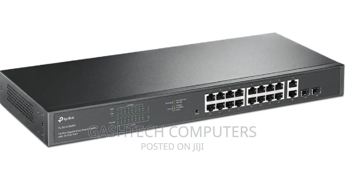 Tp-Link 18-Port Gigabit Switch 16-Port Poe+ -Tl-Sg1218mpe