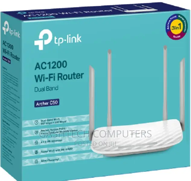 Tp-Link AC1200 Wireless Dual Band Router - TL-ARCHER C50 C50