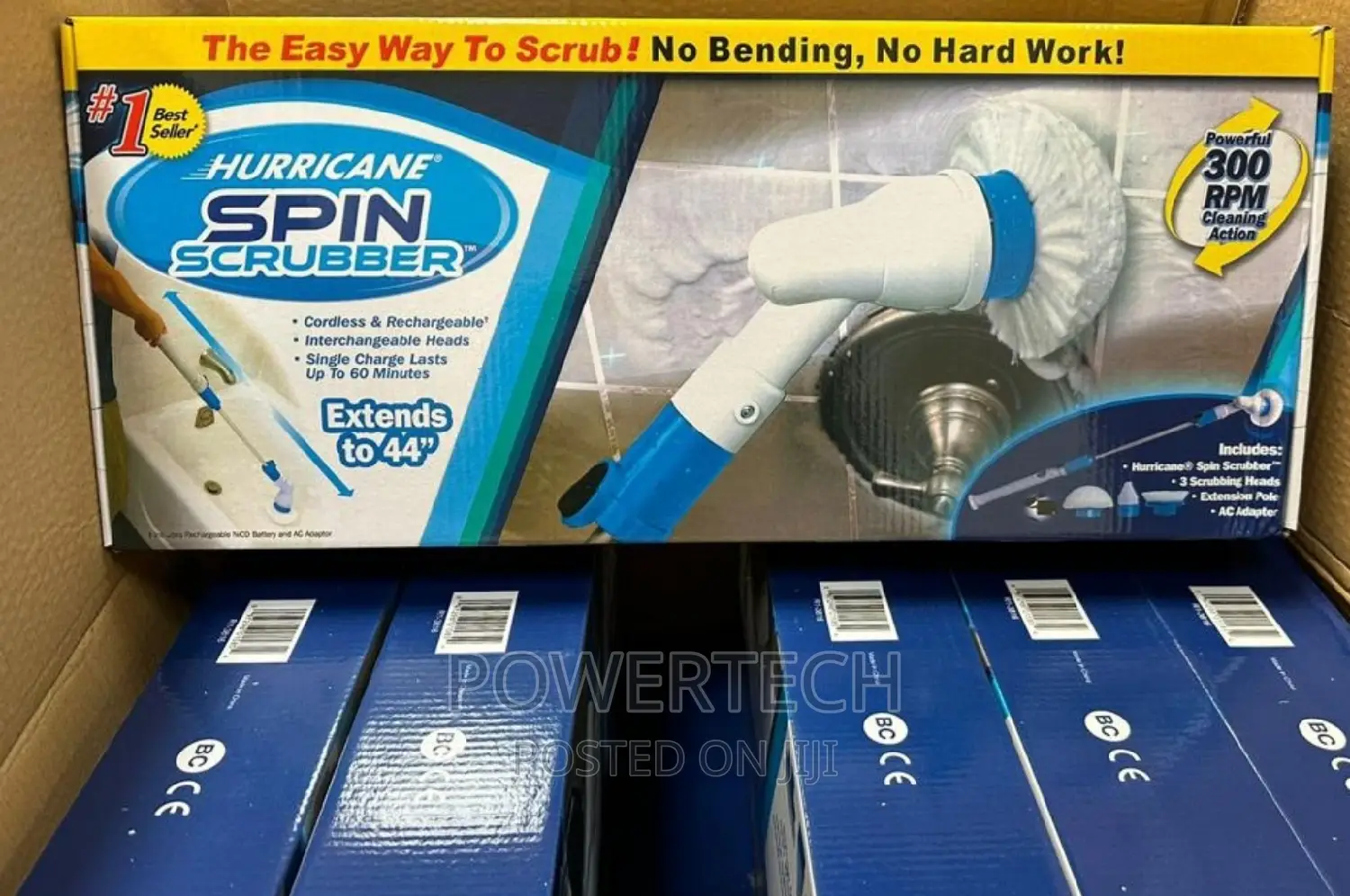 Electric Spin Scrubber Cordless Rechargeable 3in1