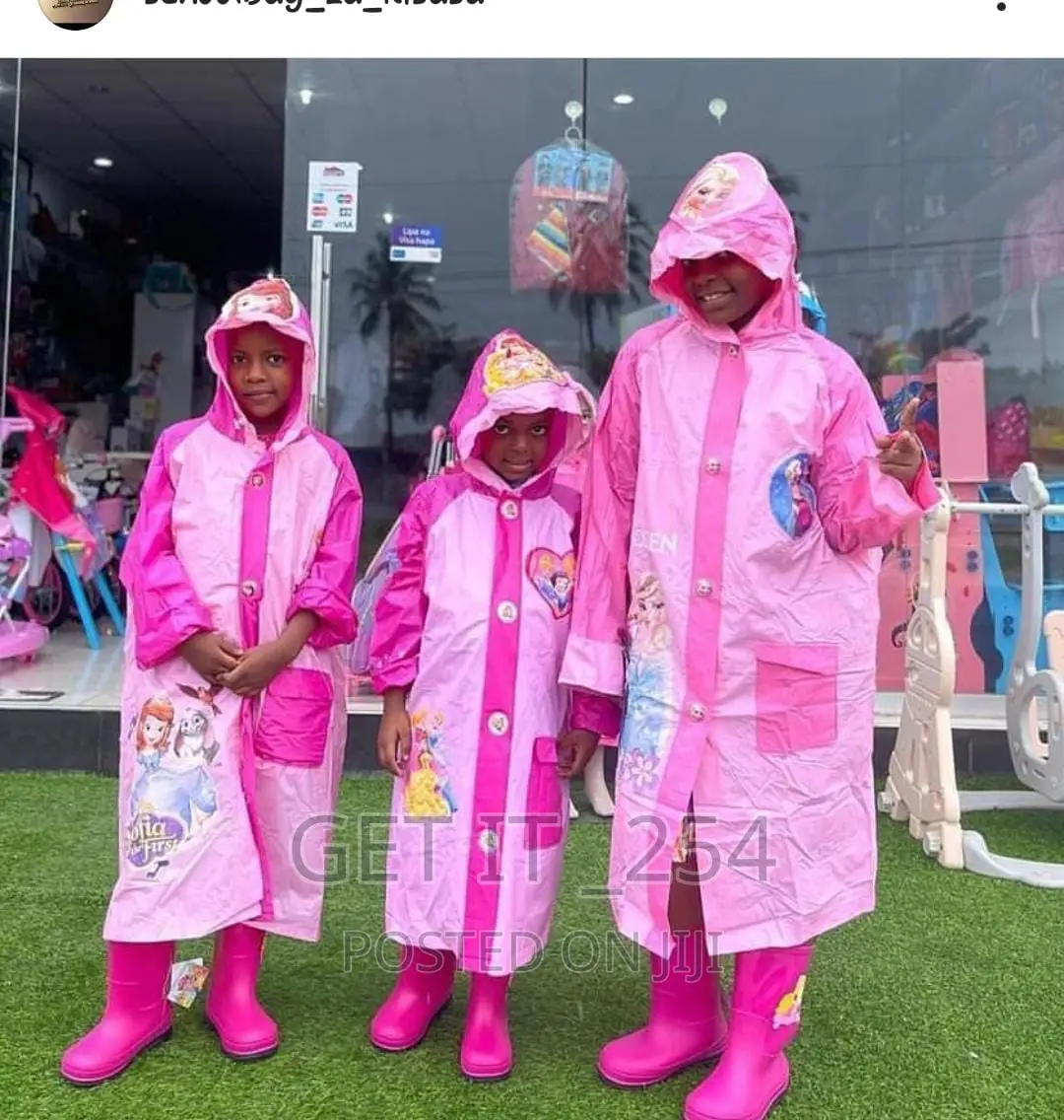 *Cartoon Themed Raincoat With Extendable Bag Space