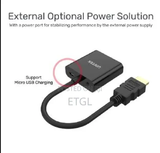][HDMI to VGA Converter Adapter 1080px (Hdmi Male VGA -Femal