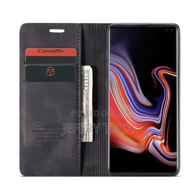Leather Flip Case for Samsung S10 Plus