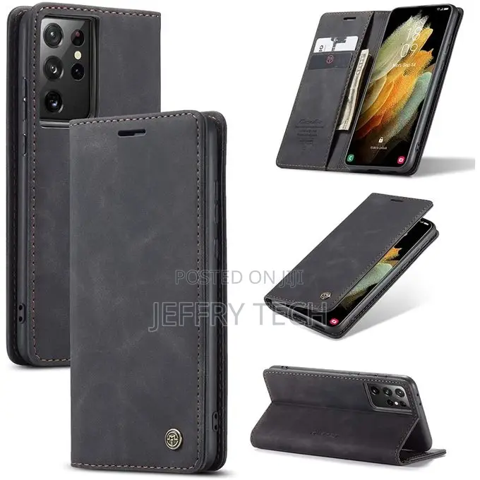 Leather Flip Case for Samsung Galaxy S21 Ultra