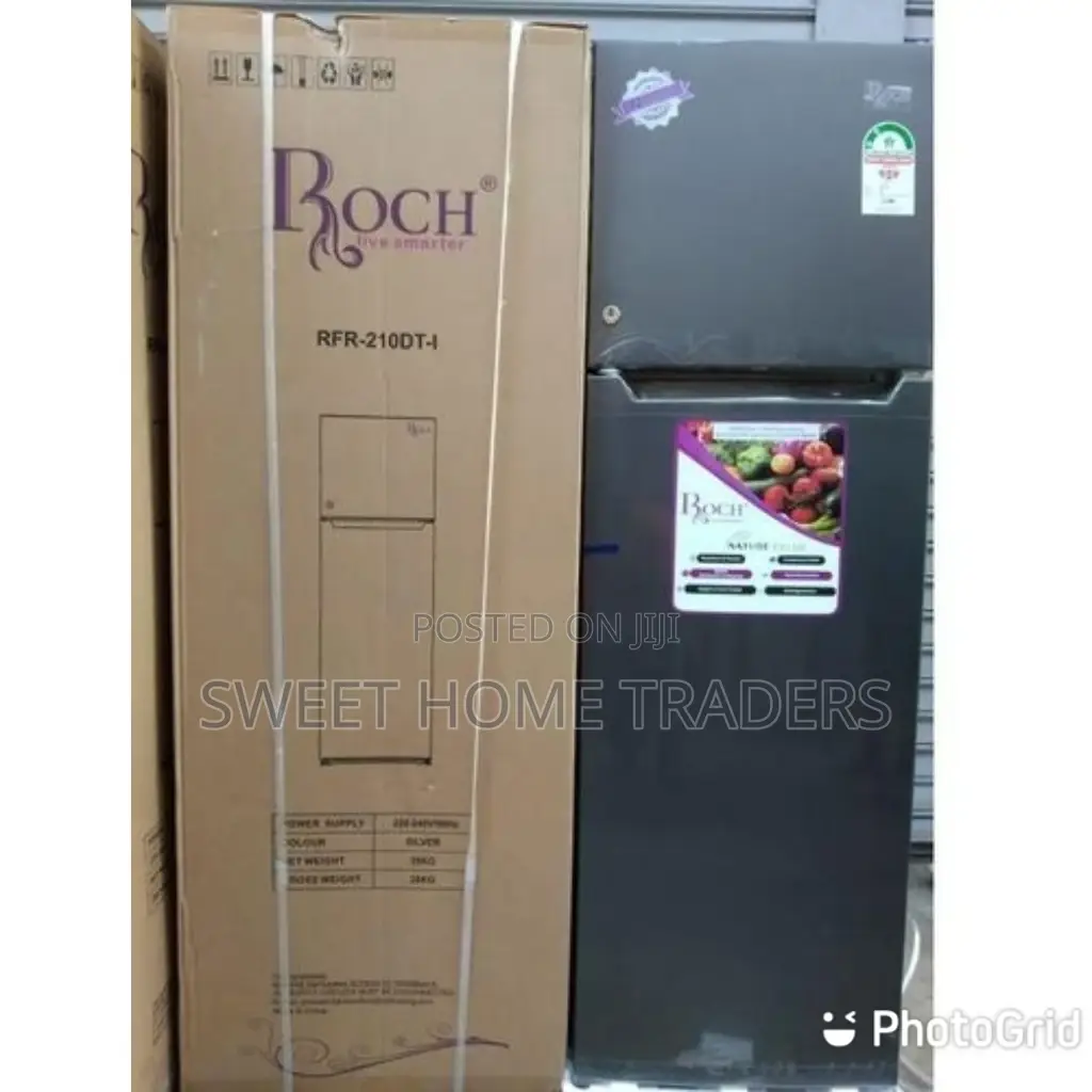 Roch RFR-210DT-I Double Door Fridge, 168L - Silver