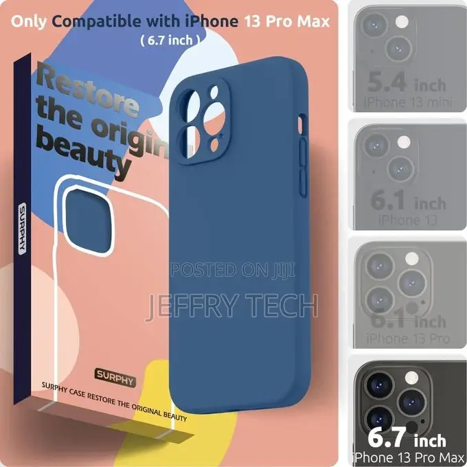 Silicone Back Cover Case Compatible With iPhone 13 Pro Max