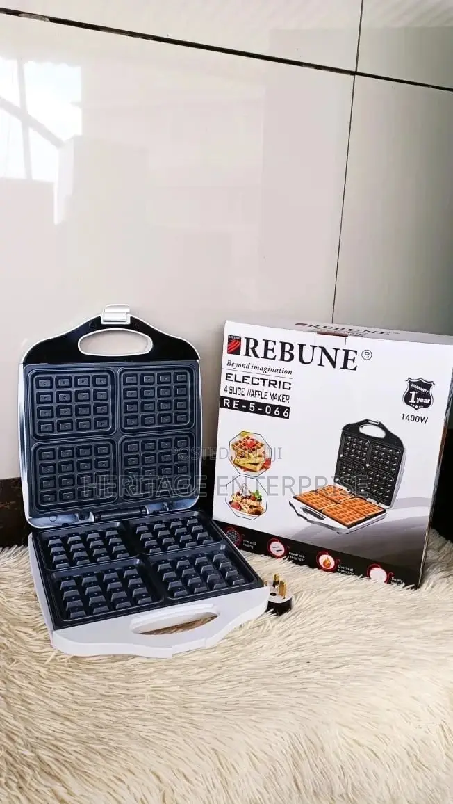 Rebune Non-Stick 2 Slot Waffle Maker.