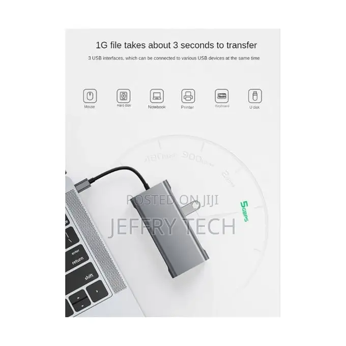 11 in 1 Type C Dock USB Hub 30 Splitter Multiport Adapter 