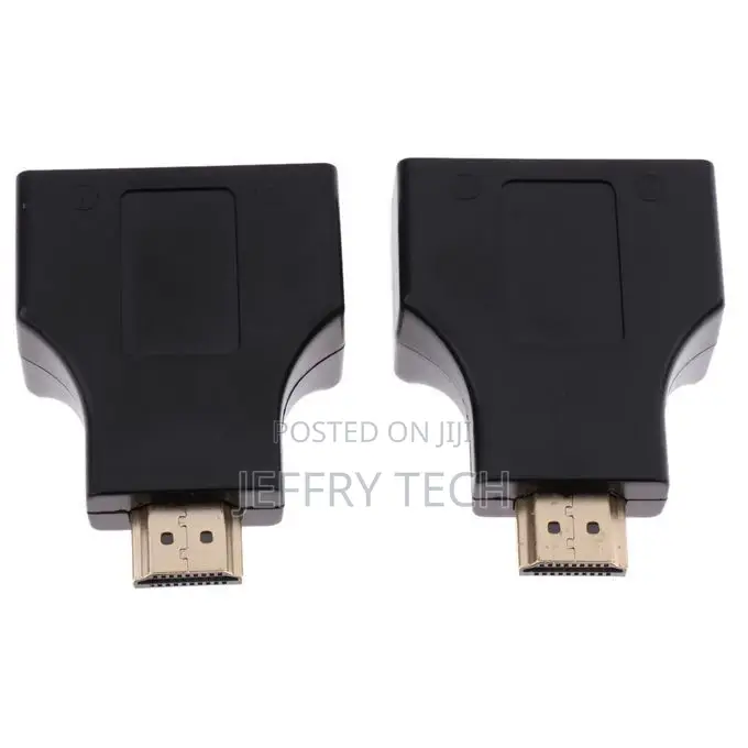 Splitter Adapter 1 HDMI to 2 RJ45 Adapter Ethernet Cable Net