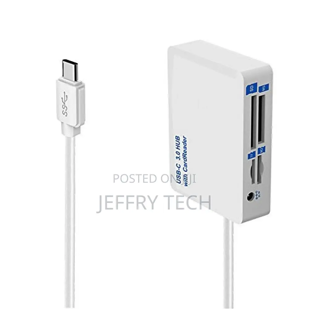 USB-C / Type-C USB 3.0 Hub With Card Reader for Phone, Table