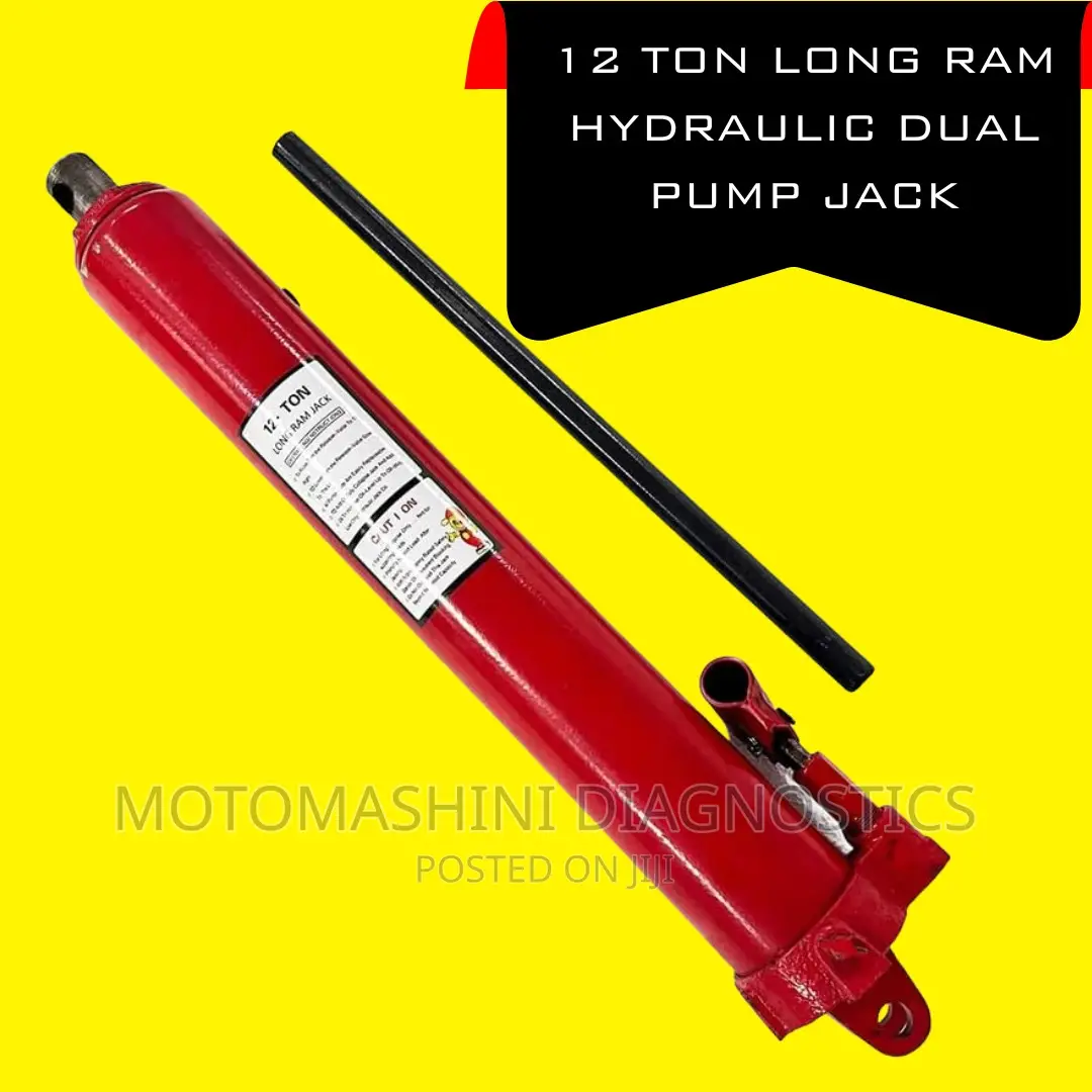 Heavy Duty 12 Ton Long Ram Hydraulic Jack Double Pump Lift