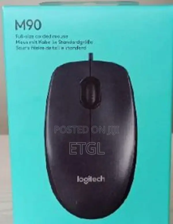-Logitech Wired Mouse M90 Black USB