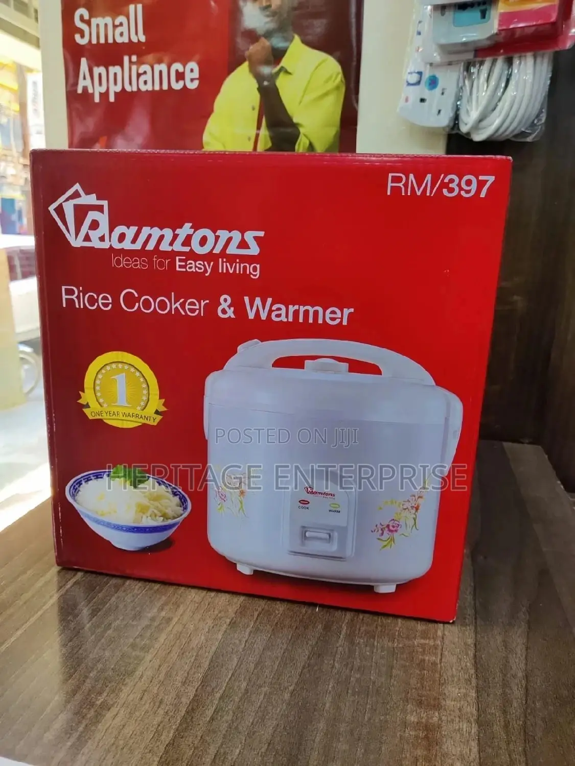 Rice Cooker+Steamer 1.8 Liters White.